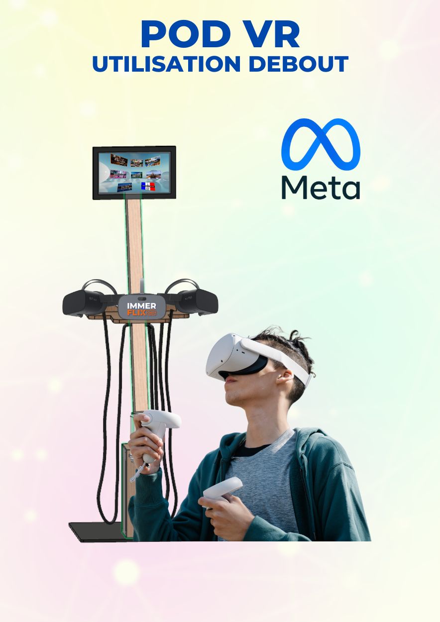 Borne libre service réalité virtuelle pour Casques Meta Quest